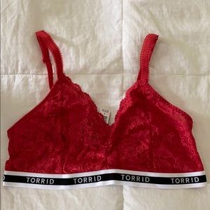 Torrid Red Lace Bralette